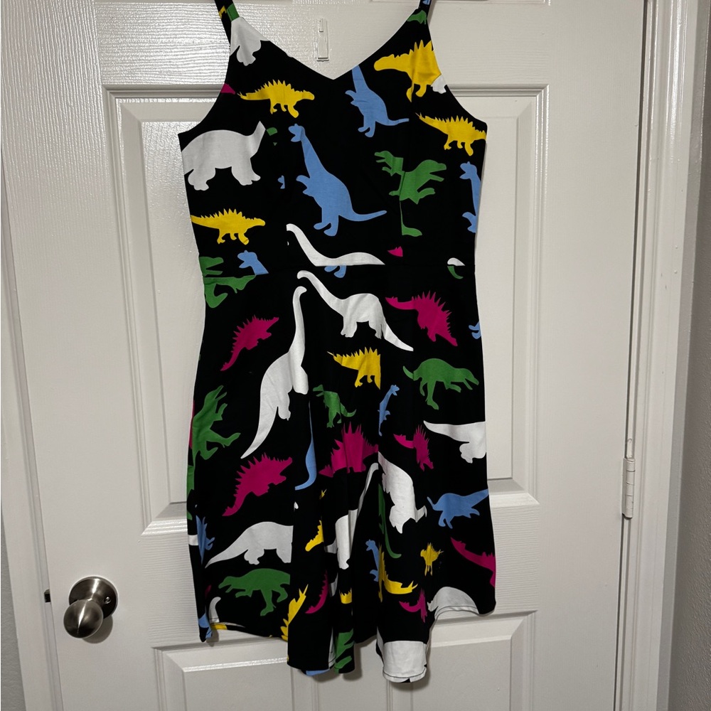 Colorful Dinosaur Print Dress